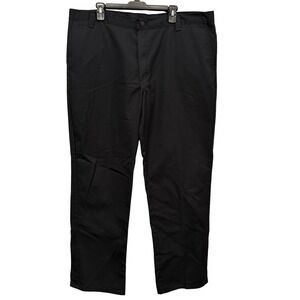 Dickies Men 42x32 Black Flat Front Work Chore Pants Straight Leg GP474BK Utility